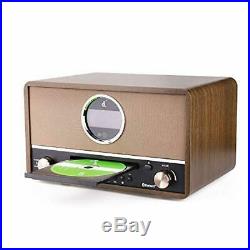 DL Bluetooth CD/MP3 Player Wooden Portable Boombox Hi-Fi Speaker Home Audio Com