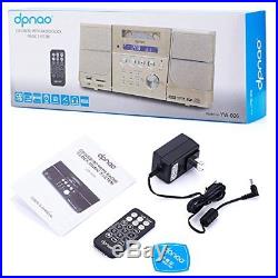 DPNAO Boom Box Portable CD Player with USB Headphones Jack FM Radio SD Slot Clock