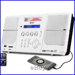DPNAO Portable CD Player, Compact Stereo Boombox Wall Mountable with FM