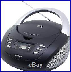 Denver TCU-211 Portable CD Player Boombox Stereo with USB, FM Radio and MP3