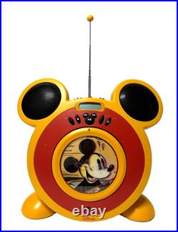 Disney Mickey Mouse CD Player Radio Boombox DB3050-C SUPER RARE Red Yellow