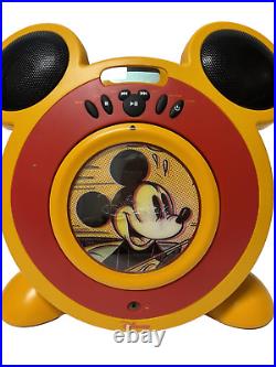 Disney Mickey Mouse CD Player Radio Boombox DB3050-C SUPER RARE Red Yellow