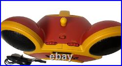 Disney Mickey Mouse CD Player Radio Boombox DB3050-C SUPER RARE Red Yellow