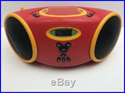 Disney Portable Mickey CD Player Radio DB3000-C Rare Red Version