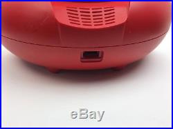Disney Portable Mickey CD Player Radio DB3000-C Rare Red Version