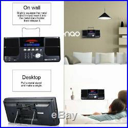Dpnao Portable Cd Player With Fm Radio Clock Alarm Usb Sd Aux Boombox Wall Mount