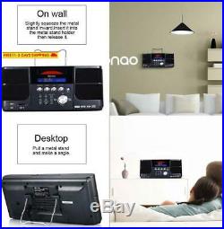 Dpnao Portable Cd Player With Fm Radio Clock Alarm Usb Sd Aux Boombox Wall Mount