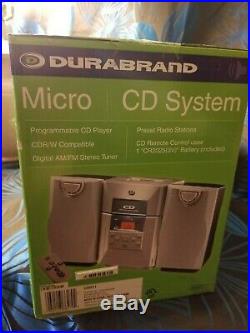 Durabrand 3 Piece CD-6017 Compact Micro CD Disc System Portable Stereo Boombox