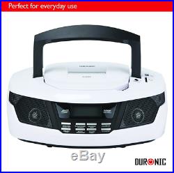 Duronic Portable Audio CD Player Speaker Clock Radio Flash Memory SD Card NEW