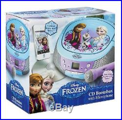 EKids FR-430 Disney Frozen CD Boombox with Microphone and LCD Display