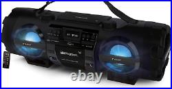 EPB-3001 Portable Bluetooth CD Player Boombox Stereo System with AM/FM Radio, M