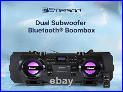 EPB-3001 Portable Bluetooth CD Player Boombox Stereo System with AM/FM Radio, M