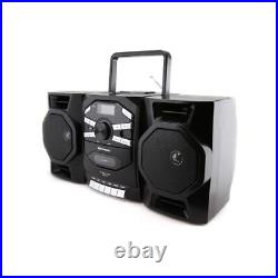 EPB-4000 Portable CD & Cassette Stereo Boombox with AM/FM Radio Black