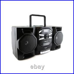 EPB-4000 Portable CD & Cassette Stereo Boombox with AM/FM Radio Black