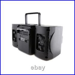 EPB-4000 Portable CD & Cassette Stereo Boombox with AM/FM Radio Black