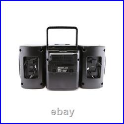 EPB-4000 Portable CD & Cassette Stereo Boombox with AM/FM Radio Black