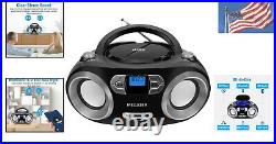 Elegant Portable CD Boombox with Bluetooth, USB & Backlit Display 2 Speakers