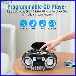 Elegant Portable CD Boombox with Bluetooth, USB & Backlit Display 2 Speakers