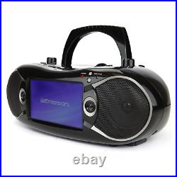 Emerson 7 Bluetooth DVD Boombox w AM/FM Radio, Streaming and Digital TV Option