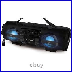 Emerson Dual Subwoofer Bluetooth Boombox with CD/CD-R/CD-RW Player and Subwoofer