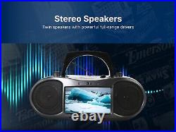 Emerson EDL-2560H 7 Bluetooth DVD Boombox with AM/FM Radio and Stereo Speakers