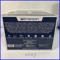 Emerson EDL-2870H 7 Bluetooth DVD Boombox with AM/FM Radio & Digital TV Black