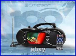 Emerson EDL-2870H 7-inch Bluetooth DVD Boombox with AM/FM Radio & Digital TV