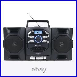 Emerson Portable CD & Cassette Stereo Boombox w Radio and Detachable Speakers