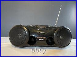 Emerson Portable CD Player System AM/FM Radio Boombox PD5812BK BASS REFLEX