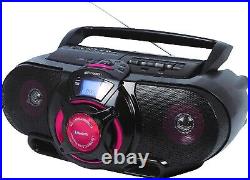 Emerson Portable Stereo Bluetooth Boombox with Cassette Player and AM/FM Radio