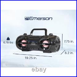 Emerson Retro Portable CD Boombox with Multi-Media Playback and Radio Emerson Retro Portable CD Boombox with Multi-Media Playback and Radio