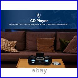 Emerson Retro Portable CD Boombox with Multi-Media Playback and Radio Emerson Retro Portable CD Boombox with Multi-Media Playback and Radio