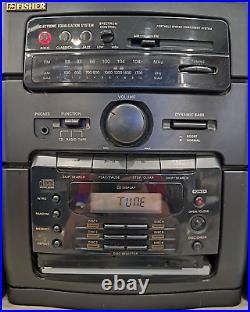 FISHER PH-D650 Studio Standard Stereo Boombox Cassette, 6-Disc CD AM/FM