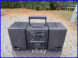 FISHER PH-D650 Studio Standard Stereo Boombox Cassette, 6-Disc CD AM/FM