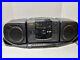 Fisher PH-D340 Boombox With CD/AM-FM Double Cassette Deck TESTED WORKS GREAT COND