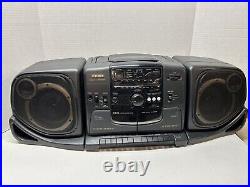 Fisher PH-D340 Boombox With CD/AM-FM Double Cassette Deck TESTED WORKS GREAT COND