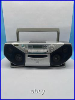 Fisher PH-DS325 Front load CD Boombox Cassette Player With QSound Tested Working