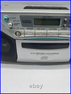 Fisher PH-DS325 Front load CD Boombox Cassette Player With QSound Tested Working