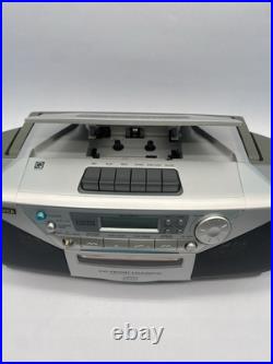 Fisher PH-DS325 Front load CD Boombox Cassette Player With QSound Tested Working