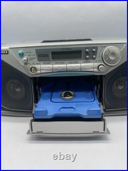 Fisher PH-DS325 Front load CD Boombox Cassette Player With QSound Tested Working