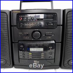 Fisher Vintage Boombox 6 Disc CD Changer Cassette Player PH-D650 Portable Radio