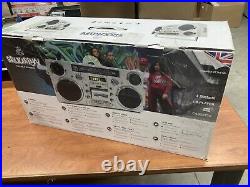 GPO BROOKLYN Portable Boombox CD Cassette Player FM Radio Bluetooth No Charger