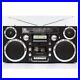 GPO Brooklyn 1980S-Style Portable Boombox CD Player, Bluetooth, Cassette