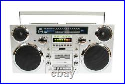 GPO Brooklyn 1980S-Style Portable Boombox CD Player Cassette Player FM Radi
