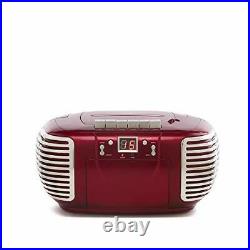 GPO PCD299 Portable Retro Boombox CD Radio and Cassette Player Mains/Battery