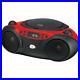 GPX BC232R Portable TopLoad CD Boombox AMFM 3.5mm Line In MP3 Device RedBlack