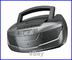 GPX, Inc. BCA206S Portable AM/FM Boombox with CD and Cassette Player