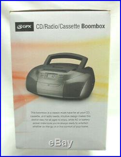 GPX Inc, BCA206S Portable AM/FM Boombox with CD and Cassette Player NIB S9150