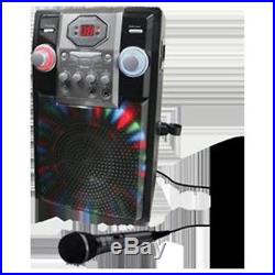 GPX J182B Karaoke Machine led light and mic portable CD-RW Playback player party