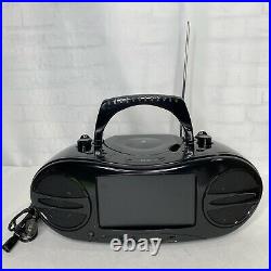GPX Portable Boombox Music & Movie System DVD Player AM/FM BD707B TESTED
